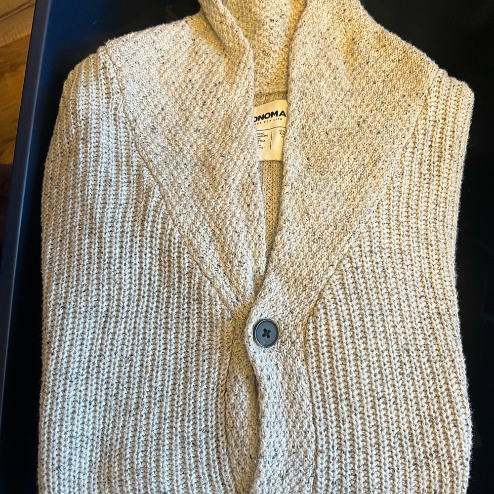 Sonoma Cable Knit Cardigan Gray Men’s XL